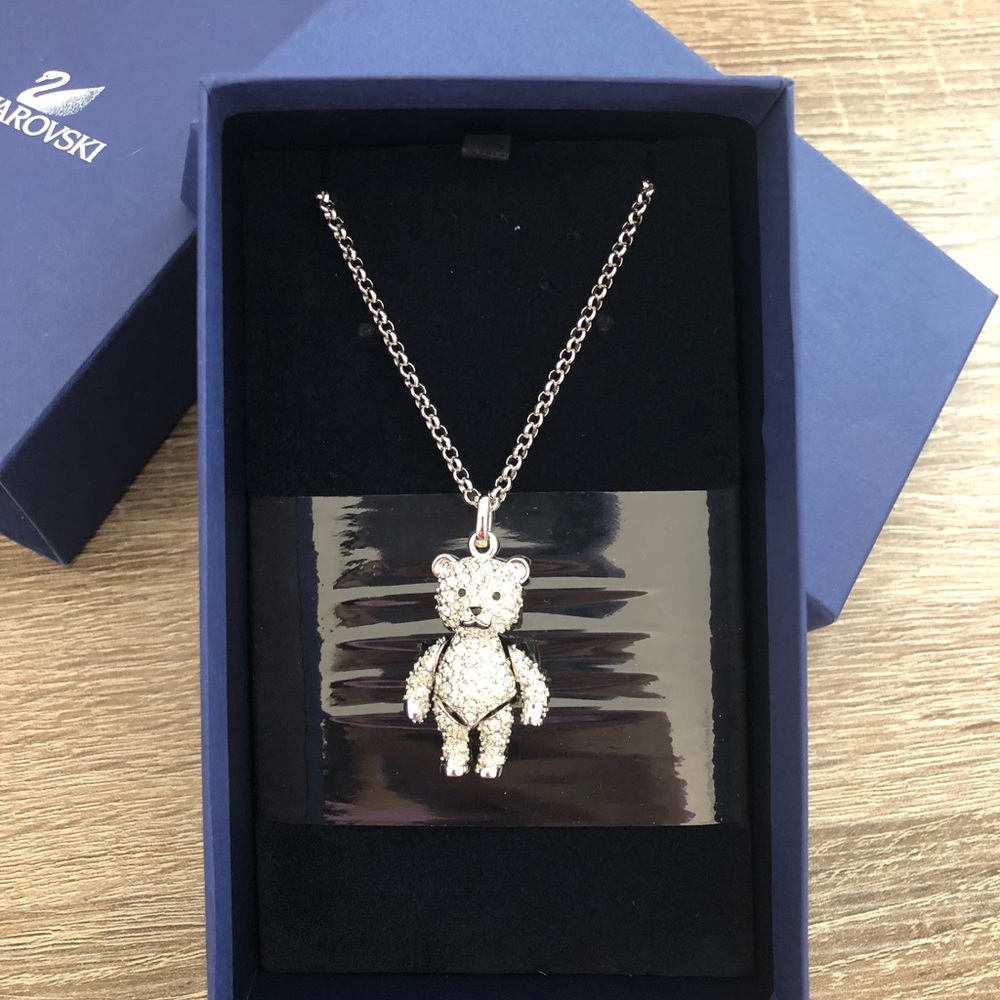 AUTHENTIC SWAROVSKI TEDDY BEAR NECKLACE NEW IN BOX - Picture 4 of 8